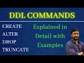 DDL Data Definition Language Create Alter Drop Truncate SQL Tutorial for Beginners in Hindi