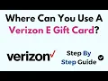Where Can You Use A Verizon E Gift Card