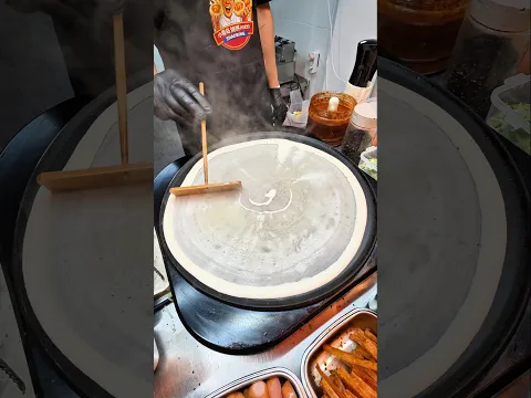 Chinese Jianbing Crepe 🇨🇳🔥 | Seoul Street Food #홍대맛집 #젠빙궈즈 #HongdaeFood #Jianbing #SeoulStreetFood