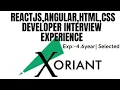 Xoriant React Angular Interview Questions Angular Interview questions React interview questions