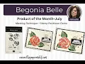 Simple Begonia Belle Card with Masking Stamp Positioner July Product of the Month