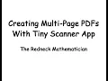Creating Multi Page PDFs with the Tiny Scanner App