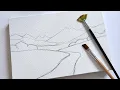 The Path to Serenity Lavender Mountain Acrylic Painting Step by step
