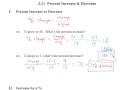 Algebra 1 2 11 Percent Increase Decrease