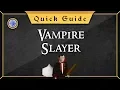 Quick Guide Vampire Slayer