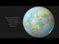 Rotating Globe World Political Map - Top View