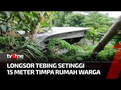 Tebing Setinggi 15 Meter Timpa Rumah Warga di Yogyakarta