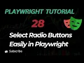 How to Handle Radio Buttons in Playwright Step-by-Step Tutorial for Beginners