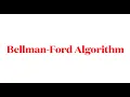 Bellman Ford Algorithm