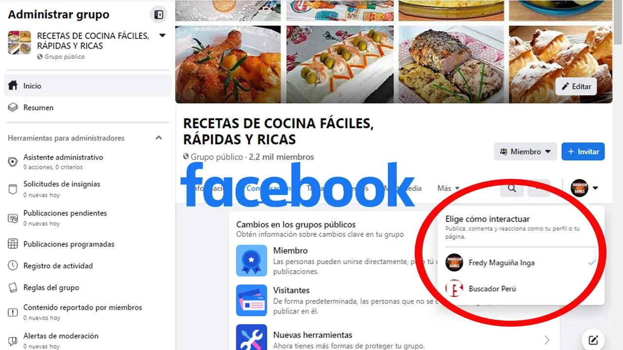COMO RECUPERAR LA ADMINISTRACION DE UN GRUPO EN FACEBOOK