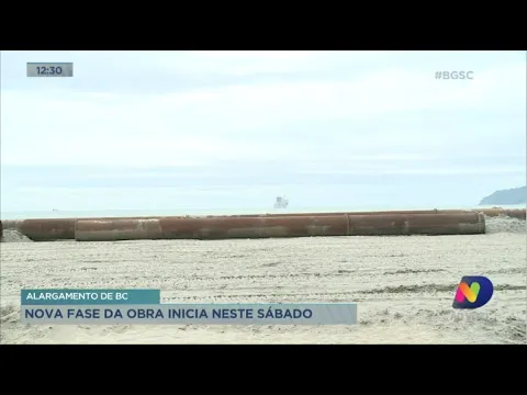 Nova fase da obra do alargamento em Balneário Camboriú inicia neste sábado