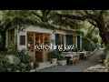 Download Lagu Cool \u0026 Refreshing Work Cafe Music | Morning Relaxing Jazz with Cozy Forest Ambience for Calm, Focus