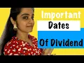Dividend Important dates Dates related to Dividend