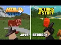 ACTIONS STUFF Bedrock VS HOLD MY ITEMS Java Comparison