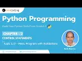 2 17 - Menu Based Program with Validations Handling Edge Cases Python Programming