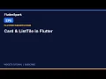 Card ListTile in Flutter Flutter Tutorial for Beginners