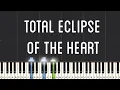 Bonnie Tyler - Total Eclipse of the Heart Piano Tutorial | Medium
