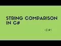 String Comparison in c