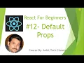 React JS-Typescript Tutorial - Default Props Tech Ankit Saxena