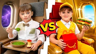 Rich vs Poor Kids Airplane Challenge