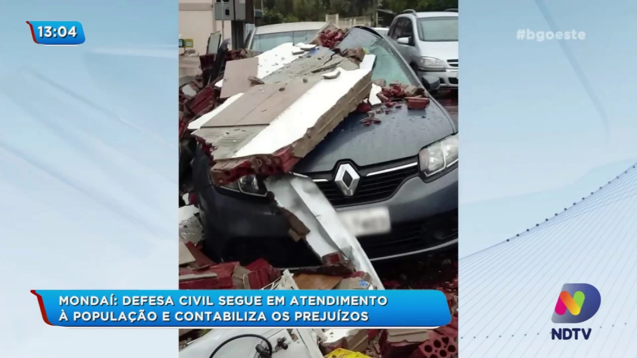 Mondaí: Defesa Civil segue em atendimento a população e contabiliza os prejuízos