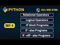 Python if if-else if-elif-else By Srinivas Ameerpet Technologies Python Full Stack