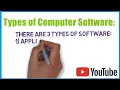 What are the computer softwares and their types examples and differences