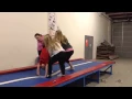 Cerebral Palsy Cheerleader doing Backhandspring for 1st Time with Nfinity Athletics Coaches Help