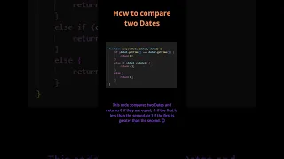 How to compare two dates