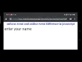 onfocus event and onblur event difference in JavaScript