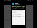 Pascal Triangle In Python Using the Powers of 11