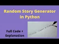 Random Story Generator in Python Python projects for beginners Coding Tuitions