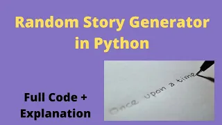 Random Story Generator in Python Python projects for beginners Coding Tuitions