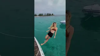 but swimming counts as showering right? ⛵ #shorts #sailing #boatlife #digitalnomad