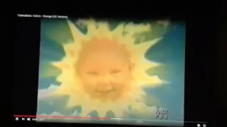 teletubbies colors orange balloons children saying goodbye and baby laugh and rabbits normal and sl