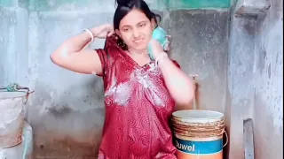 bengali braless aunty bathing