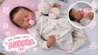 ROTINA DA TARDE COM A BEBÊ REBORN AURORA! 💗🍼