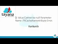 Value Cannot be null Parameter Name PXCacheNamettribute Error