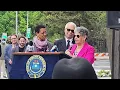 Heavy D's mom at unveiling of sculpture inspired by her son