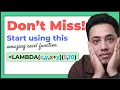 IMPORTANT - Getting Started with LAMBDA in 8 Minutes in Excel