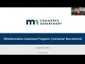 Contractor Recruitment Weatherization Assistance Program webinar