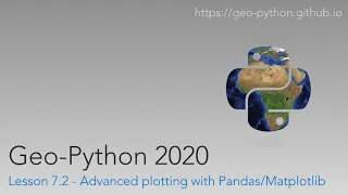 Geo-Python 2020 Lesson 7 2 - Advanced plotting with