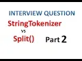 StringTokenizer vs Split in java Part 2 - Hindi