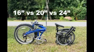 Folding Bike Wheel Size - 16-inch vs 20-inch vs 24-inch Comparison