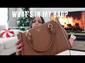What s in my bag Michael Kors Marilyn Saffiano Satchel