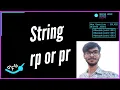 String rp or pr GFG Deepak Joshi SOLVED AND EXPLAINED IN HINDI
