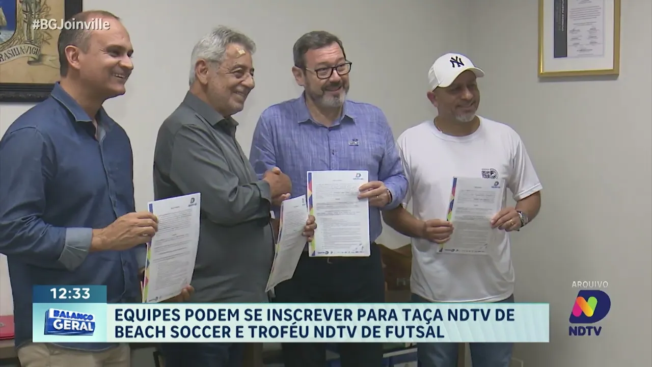 Equipes podem se inscrever para Taça NDTV de Beach Soccer e Troféu NDTV de Futsal