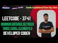 Minimum Distance Between Three Equal Elements II LeetCode 3741 Java Code Developer Coder