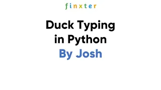 Duck Typing in Python