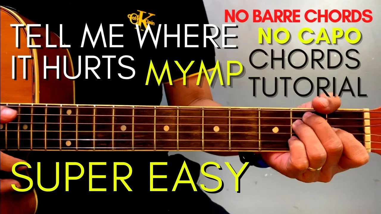 MYMP - TELL ME WHERE IT HURTS CHORDS (EASY GUITAR TUTORIAL) COMPLTE w/ SOLO